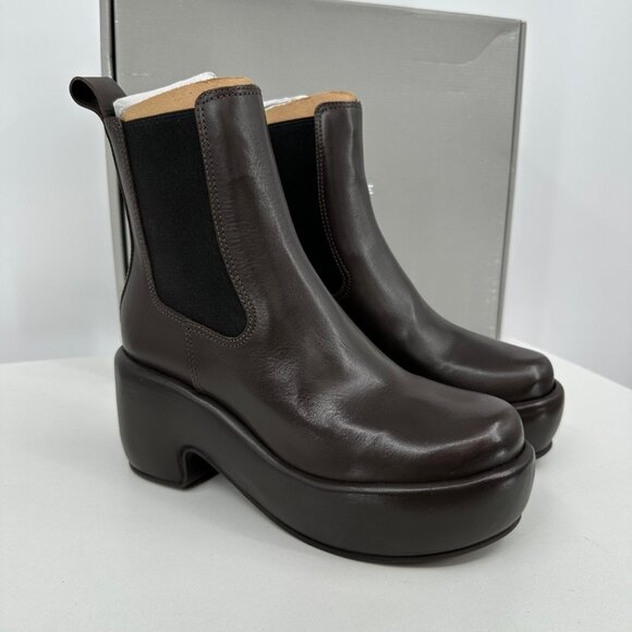 Everlane The Puffa Boot in Dark Brown size 7 Chelsea Ankle 3.25" Chunky Platform - Picture 4 of 12